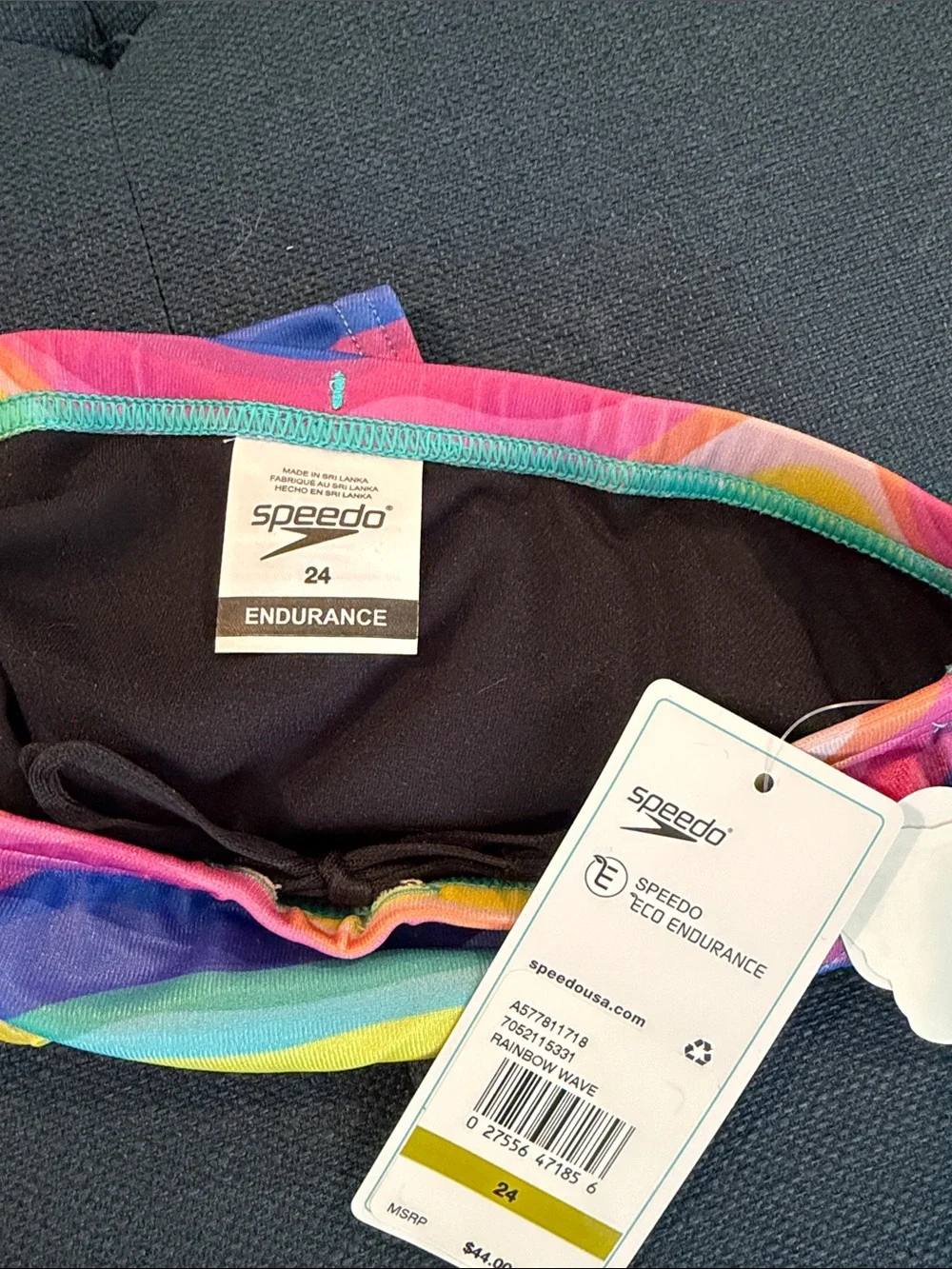 Speedo Youth Rainbow Wave Swim Brief - Multicolor NEW, Euro  waist 24 and 26